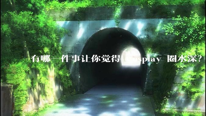 有哪一件事让你觉得 Cosplay 圈水深？