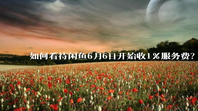 如何看待闲鱼6月6日开始收1%服务费？
